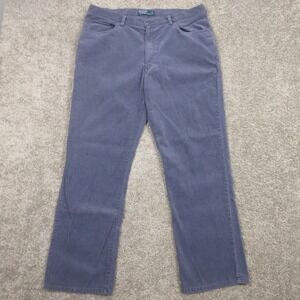 Polo Ralph Lauren Pants Mens 38x30 Blue Corduroy 5 Pocket Chino Casual Comfort